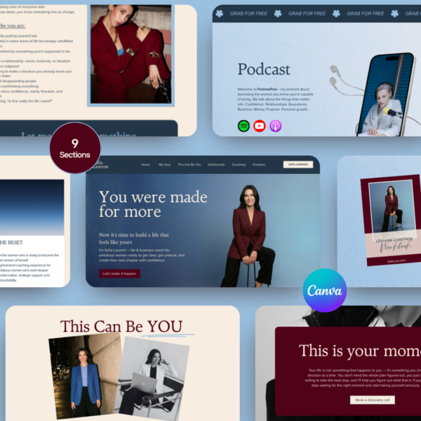 Girl Boss Coach Website Template
