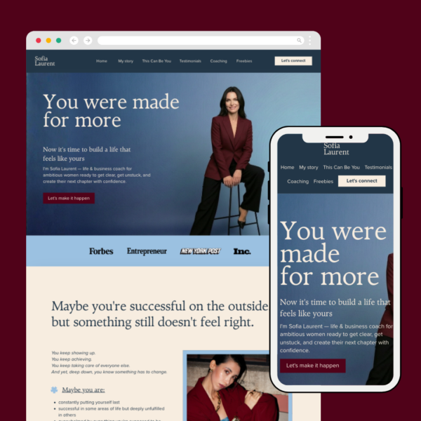 Girl Boss Coach Website Template
