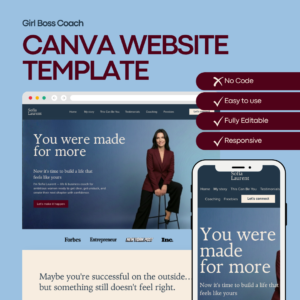 Girl Boss Coach Website Template