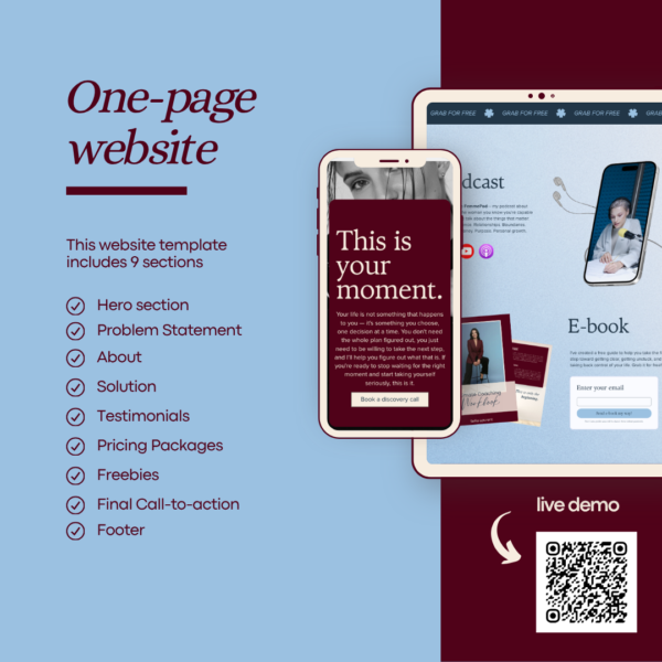 Girl Boss Coach Website Template